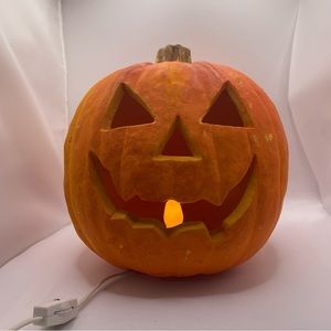 Vintage 1993 Trendmasters Light Up Lighted Pumpkin Jack O Lantern Foam Mold